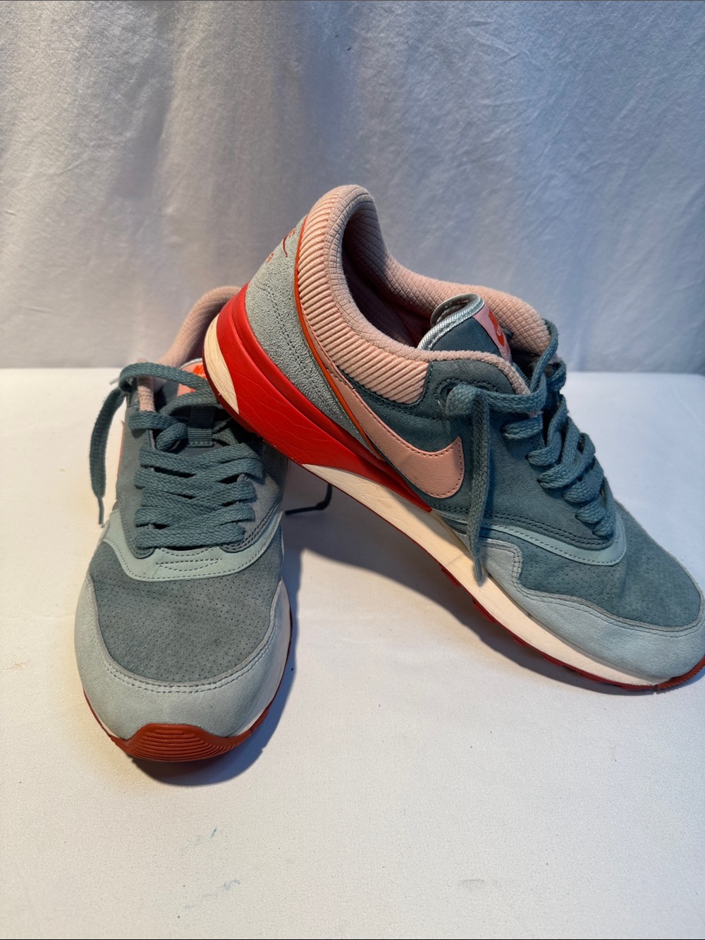 Nike Air Odyssey Low-Top Sneakers in Teal & Coral Accent